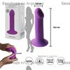 Dildo flexible violeta con sopapa